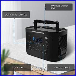 1000W 1166Wh Portable Solar Power Station Battery Generator Emergency Backup