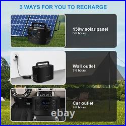 1000W 1166Wh Portable Solar Power Station Battery Generator Emergency Backup