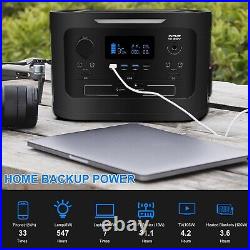 1000W 1166Wh Portable Solar Power Station Battery Generator Emergency Backup