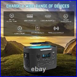 1000W 1166Wh Portable Solar Power Station Battery Generator Emergency Backup