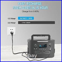 1000W 1166Wh Portable Solar Power Station Battery Generator Emergency Backup