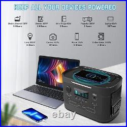 1000W 1166Wh Power Station Portable Solar Generator Power Supply for Camping