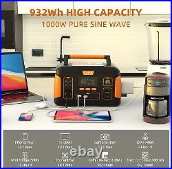 1000W Portable Power Station, 932Wh Solar Generator Power Supply Lithium Battery