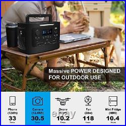 1000W Portable Power Station Supply Solar Generator Home Outdoor Emergency