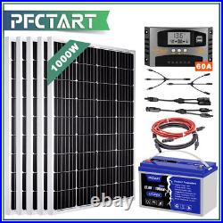 1000W Solar Panel 200W kit 12V 100AH LiFePO4 Lithium Battery for RV Power Supply