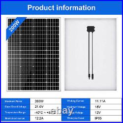 1000W Solar Panel 200W kit 12V 100AH LiFePO4 Lithium Battery for RV Power Supply