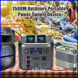 1500w Solar Power Station Generator 1280wh Backup Battery Supply Outdoor Camping