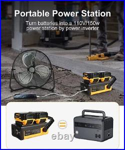 150W Portable Power Supply Inverter For Dewalt 20V Battery DC 20V to AC 110V120V