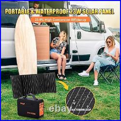 200W Portable Power Station with 23W Solar Panel 102.4Wh/32000mAh Outdoor USB-C