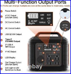 300W 296Wh Solar Generator Quick Charge / 110V AC O. Portable Power Station