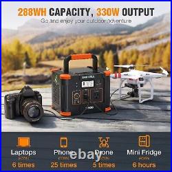 300W Portable Power Station 288Wh Solar Generator Backup Lithium Battery Camping