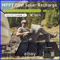 300W Portable Power Station 296Wh 80000mAh 110V AC Backup Solar Generator Green