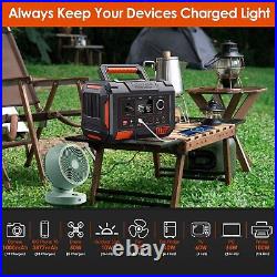 300W Portable Power Station Camping Battery Bank Backup Charger Solar Generator