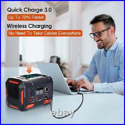 300W Portable Power Station Camping Battery Bank Backup Charger Solar Generator