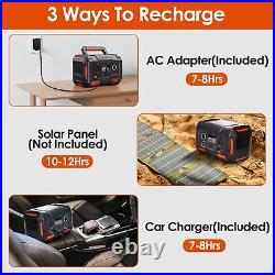 300W Portable Power Station Camping Battery Bank Backup Charger Solar Generator