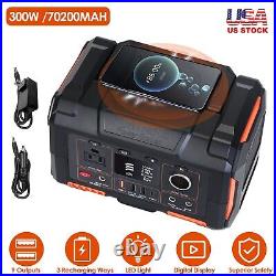 300W Portable Power Station Camping Battery Bank Backup Charger Solar Generator