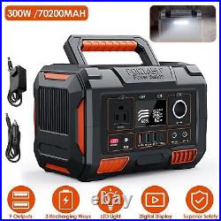 300W Portable Power Station Camping Battery Bank Backup Charger Solar Generator