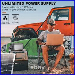 300W Portable Power Station Outdoor Solar Generator Emergency Power Supply USB