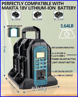 350W Portable Power Supply Inverter For Makita 18V Battery AC 110V with3 USB Ports