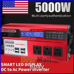 5000W Power Inverter Set DC 12V-110V Power Supply Converter With Solar Panel Kits