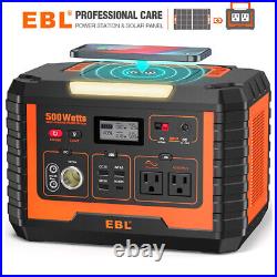 500W Portable Power Station 461Wh Solar Generators Battery Supply for Camping US