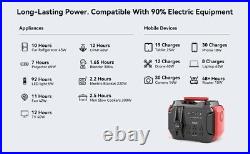 500W Portable Power Station 540Wh Power Supply Peak 1000W, 6AC 110V Outlets, PD