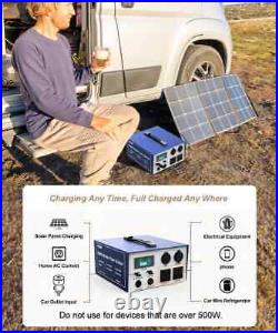 500W Portable Power Station AC 220V 350W Solar Generator Outdoor Energy Storage