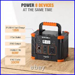 500W Portable Power Station Solar Generator 100W Solar Panel Power Supply Tool