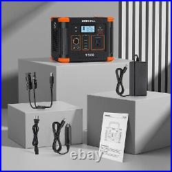 500W Portable Power Station Solar Generator 100W Solar Panel Power Supply Tool