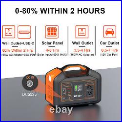 500W Portable Power Station Supply Solar Generator Home Outdoor Emergency