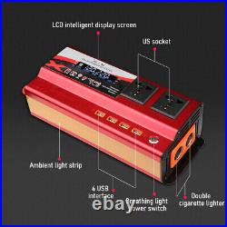 600W Solar Panel Supplies Kit 18V Battery Charger Controller Inverter Converter