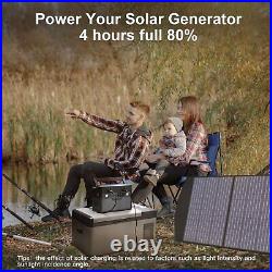 606Wh Power Sation Solar Generator Pack With 100W Foldable Solar Panel Charger
