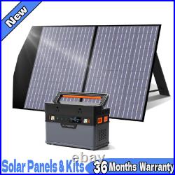 700W Backup Battery Power Supply with Portable Solar Panel 100W For Home Outdoor