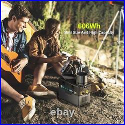 700W Backup Battery Power Supply with Portable Solar Panel 100W For Home Outdoor
