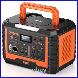 999Wh Portable Power Station 1000W LED Camping Solar Generator Power Supply RV