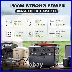 ALLPOWERS 1092Wh 1500W Portable Power Station 1500W Solar Generator Power Supply