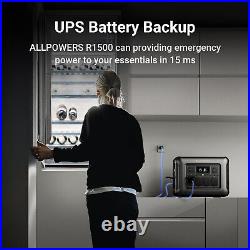ALLPOWERS 1800W 1152Wh Long-Life LiFeP04 Portable Power Station Home Backup RV