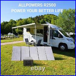 ALLPOWERS 2500W Power Station Generator & 2x200W Portable Mono Solar Panels Kit
