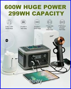 ALLPOWERS 600W 299Wh Portable Power Station R600 LFP Battery Solar Generator UPS