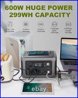 ALLPOWERS 600W 299Wh Portable Power Station R600 LFP Battery Solar Generator UPS