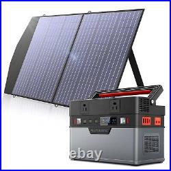 ALLPOWERS 606Wh Portable Power Station & 100W Foldable Solar Panel For Camping