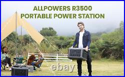 ALLPOWERS R3500 3500W Portable Power Station 3168Wh LiFeP04 100W Solar Panel x2