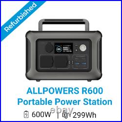 ALLPOWERS R600 299Wh 600W Portable Portable Power Station Battery Refurbished