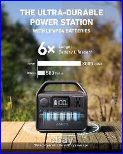 Anker 521 Portable Power Station 256Wh Solar Generator LiFeP04 Battery Pack 200W
