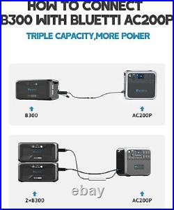 BLUETTI AC200P Solar Generator B300 Battery RV Camp Christmas Party Power Supply