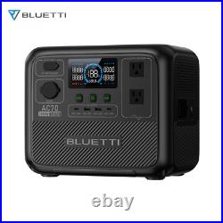 BLUETTI AC70 1000W 768Wh Portable Power Station Solar Generator for Fishing/Trip