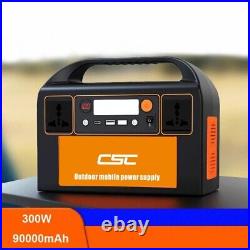 CSC Portable Power Station 100V-240V DC/AC 300W Solar generator for home camping