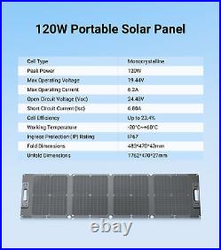 Dabbsson 1330Wh Portable Generator LFP Power Station&Waterproof 120W Solar Panel