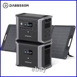 Dabbsson 3030Wh Power Station DBS1300+DBS1700B Battery+120W Solar Panel Outdoor