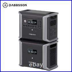 Dabbsson 3030Wh Power Station DBS1300+DBS1700B Battery+120W Solar Panel Outdoor